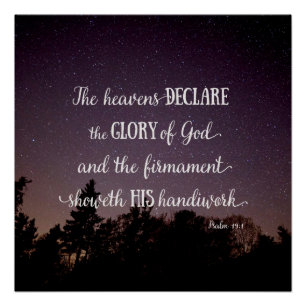 Die Himmel erklären den Ruhm des Gottes Poster