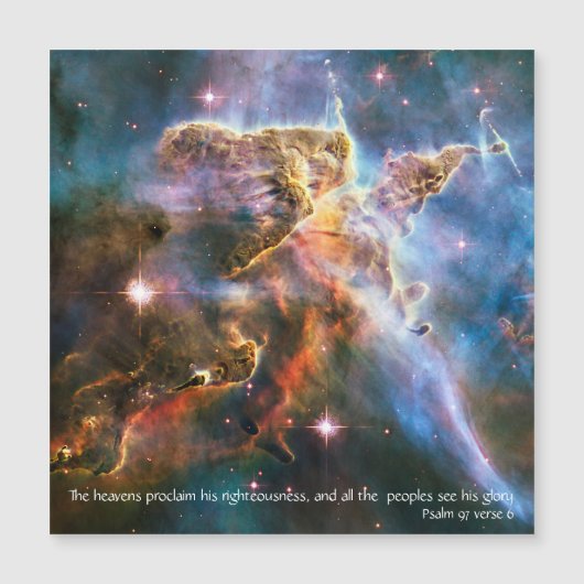 Die Himmel erklären v2 | Psalm 97 v 6 Magnetkarte (Vorderseite)