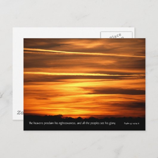Die Himmel erklären | v2 | Psalm 97 v 6 Postkarte (Vorne/Hinten)