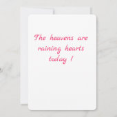 Die Himmel reißen heute an Herz Einladung (Rückseite)