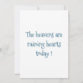 Die Himmel reißen heute an Herz Einladung (Rückseite)