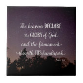 Die Himmel verkünden die Herrlichkeit Gottes Fliese (Vorderseite)