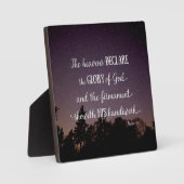 Die Himmel verkünden die Herrlichkeit Gottes Fotoplatte (Vorderseite)