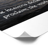 Die Himmel verkünden die Herrlichkeit Gottes Poster (Ecke)