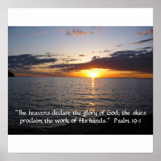 Die Himmel verkünden die Herrlichkeit Gottes Poster