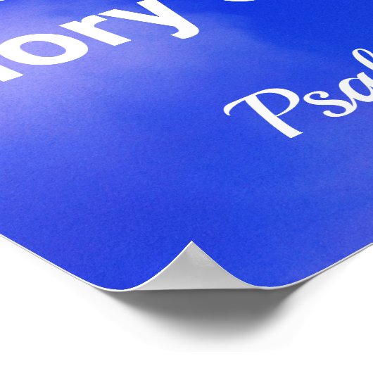 Die Himmel verkünden die Herrlichkeit Gottes Poster (Ecke)