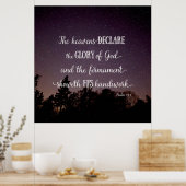 Die Himmel verkünden die Herrlichkeit Gottes Poster (Küche)