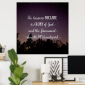 Die Himmel verkünden die Herrlichkeit Gottes Poster (Heimbüro)