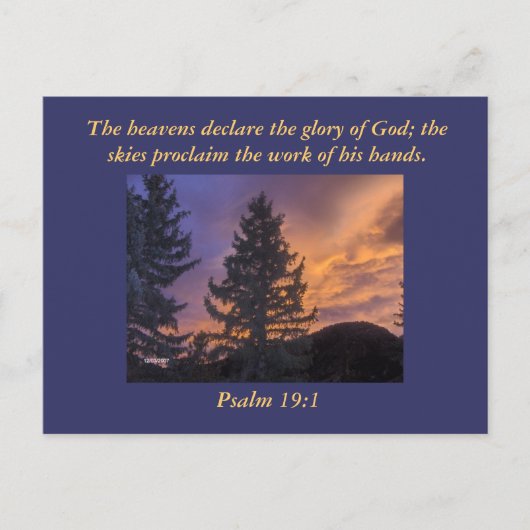 Die Himmel verkünden die Herrlichkeit Gottes;.. Postkarte (Vorderseite)