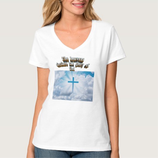 Die Himmel verkünden die Herrlichkeit Gottes T-Shirt (Vorderseite)