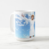 Die Himmelfahrt Jesu Kaffeetasse (Vorderseite Links)