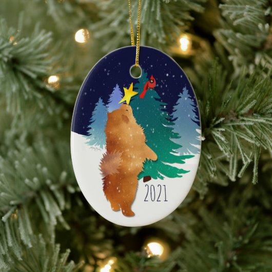 Die Himmelskasse 2021 Keramik Ornament (Baum)