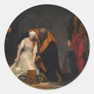Die Hinrichtung von Lady Jane Grey Runder Aufkleber