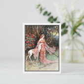 Die Hinter dem Wald von Warwick Goble Postkarte (Stehend Vorderseite)