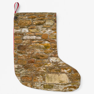 Die Hintergrund- und Textursteinwand. Hohe Auflösu Kleiner Weihnachtsstrumpf