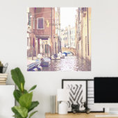 Die hintersten Straßen des Reisestils von Venedig Poster (Heimbüro)