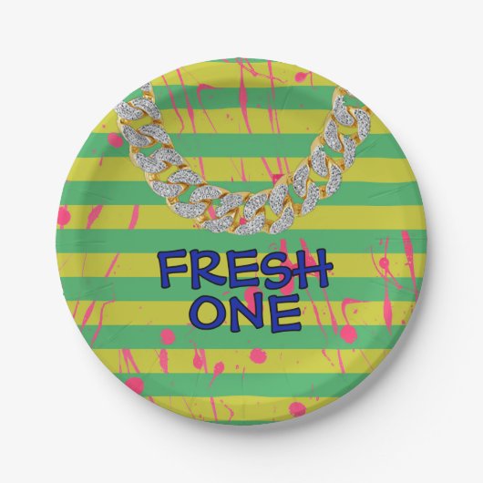 Die Hip Hop-Fresh One Paper Plate Pappteller (Vorderseite)
