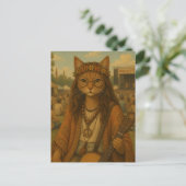 Die Hippie-Katze Postkarte (Stehend Vorderseite)