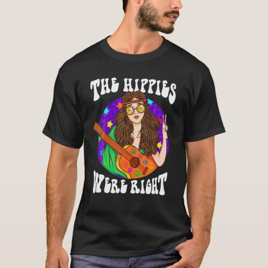 Die Hippies waren ein schönes Friedensdesign T-Shirt (Vorderseite)