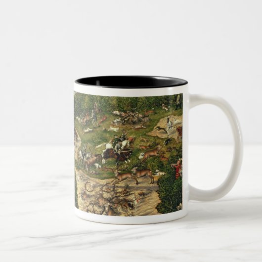 Die Hirsch-Jagd Zweifarbige Tasse (Rechts)