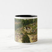 Die Hirsch-Jagd Zweifarbige Tasse (Mittel)