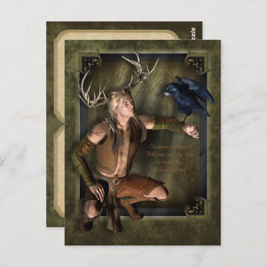 Die Hirsch-kundengerechte Postkarte (Vorne/Hinten)