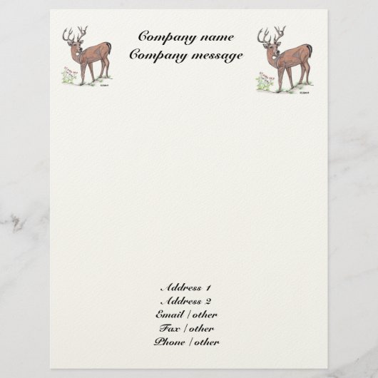 " Die Hirsche 1 " Letterhead Briefbogen (Vorderseite)