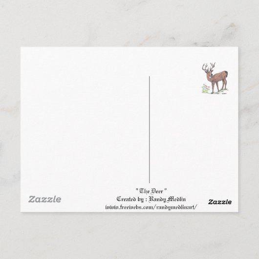 " Die Hirsche " Postkarte (Rückseite)