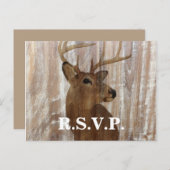 Die Hirschjagd im Stall ist über Hochzeit RSVP Einladungspostkarte (Vorne/Hinten)