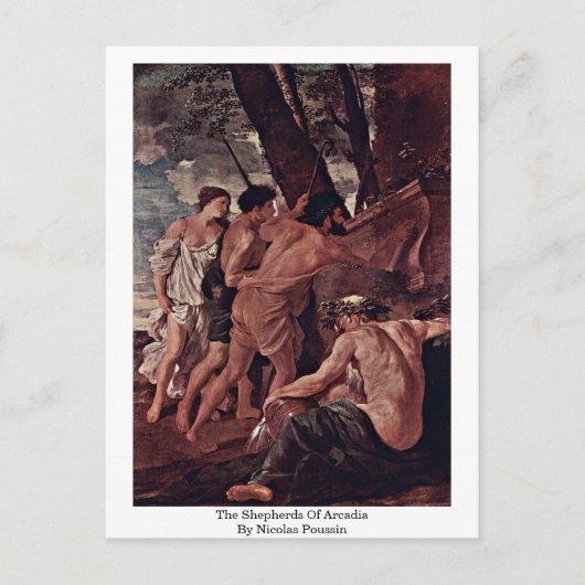 Die Hirten von Arcadia von Nicolas Poussin Postkarte (Vorderseite)