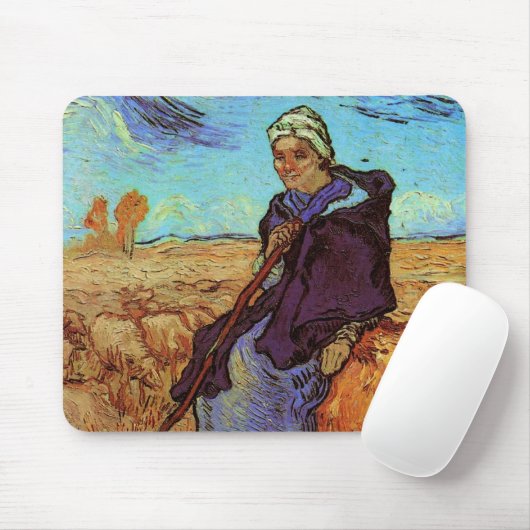 Die Hirtin (nach Millet) von Vincent van Gogh Mousepad (Mit Mouse)