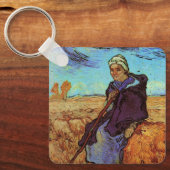 Die Hirtin (nach Millet) von Vincent van Gogh Schlüsselanhänger (Vorderseite)