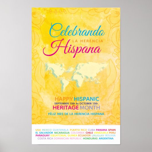 Die hispanische Erbschaft feiern Poster (Vorne)