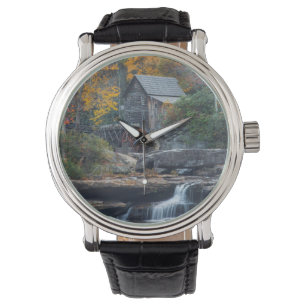 Die historische Getreidemühle am Glade Creek Armbanduhr