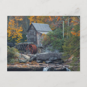 Die historische Getreidemühle an Glade Creek 2 Postkarte