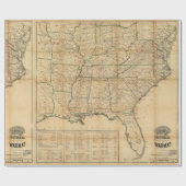 Die historische zivile Kriegs-Karte (1862) Geschenkpapier (Flach)