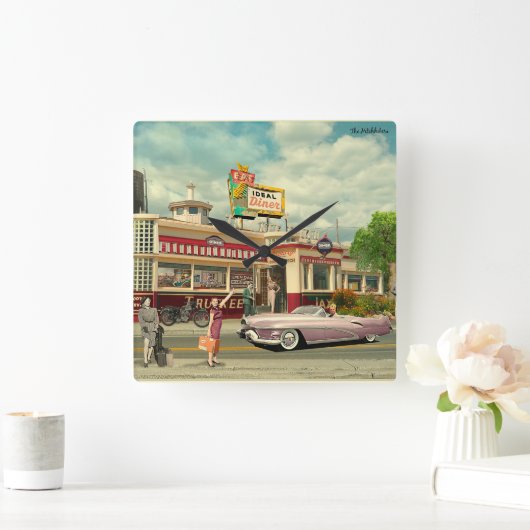 Die Hitchfänger Quadratische Wanduhr (Zuhause)