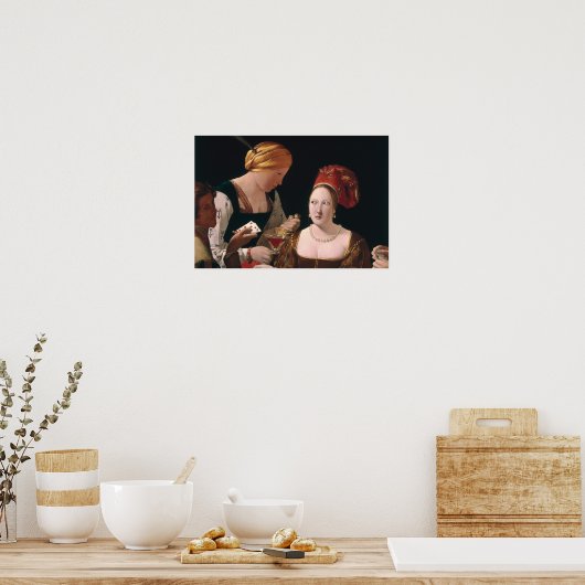 Die Hitze mit dem As der Diamanten Poster (Küche)