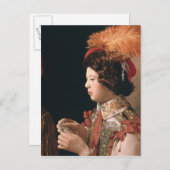 Die Hitze mit dem As der Diamanten Postkarte (Vorne/Hinten)