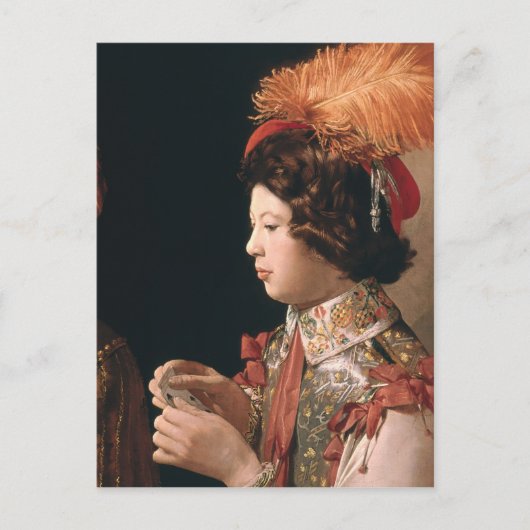 Die Hitze mit dem As der Diamanten Postkarte (Vorderseite)