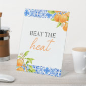 Die Hitze schlagen | Kleine Süsse Kinderdusche Sockelschild (In SItu)