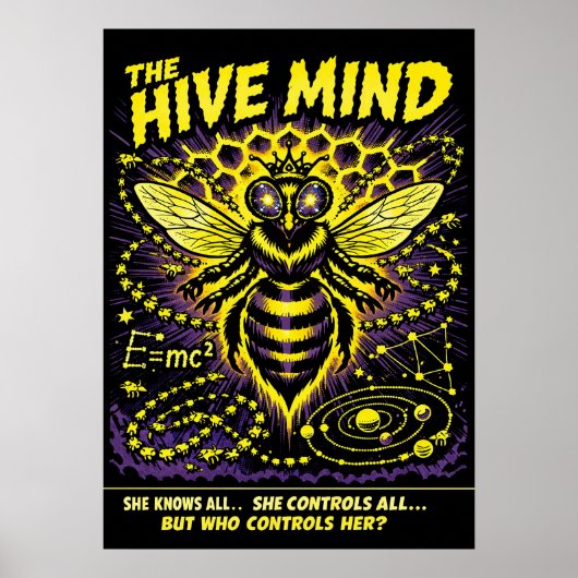Die Hive Mind Sci-Fi Königin Biene Kunst Poster (Vorne)