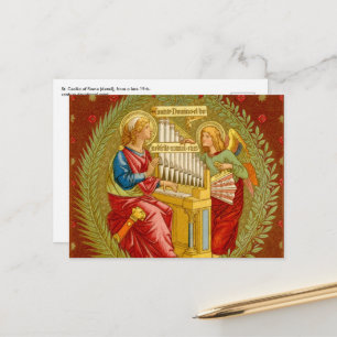Die Hl. Cäcilia von Rom (SNV 36) Querformat-Postka Postkarte