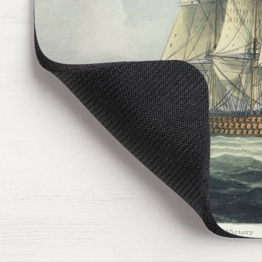 Die HMS Victory, die für die französische Linie Mousepad (Ecke)