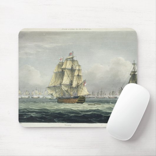 Die HMS Victory, die für die französische Linie Mousepad (Mit Mouse)