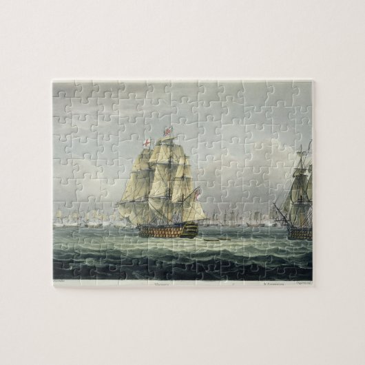 Die HMS Victory, die für die französische Linie Puzzle (Horizontal)