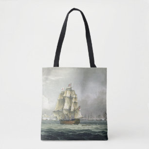 Die HMS Victory, die für die französische Linie Tasche
