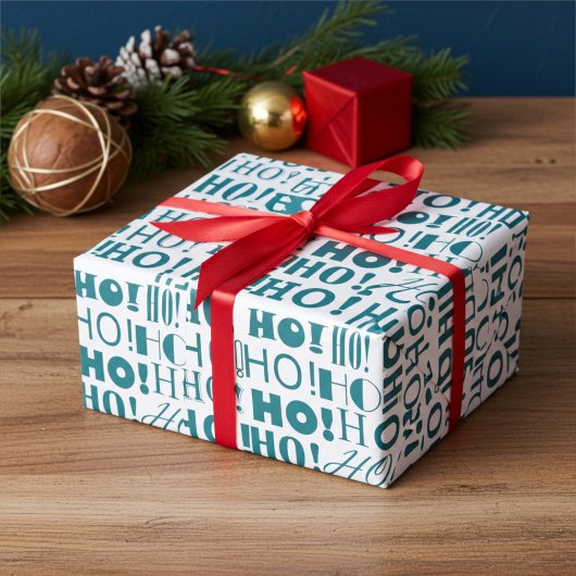 Die HO des Weihnachtsmanns! HO! HO! Holiday Greeti Geschenkpapier
