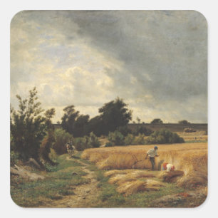 Die Hochebene von Ormesson Quadratischer Aufkleber