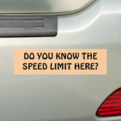 Die Höchstgeschwindigkeit hier Autoaufkleber (Auf Auto)